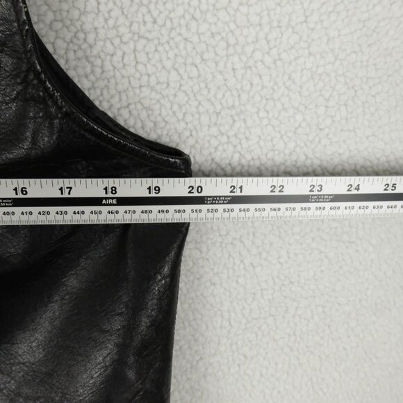 Vintage Harley Davidson Vest Mens Medium Black Leather Eagle AMF Biker - Picture 6 of 10